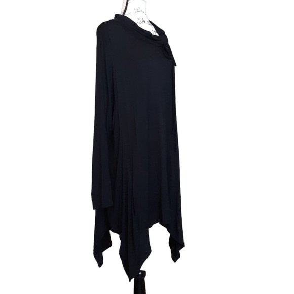 LOGO Lori Goldstein Long Sleeve Ruched Cowl Neck Tunic Plus Size 2X - Picture 1 of 8